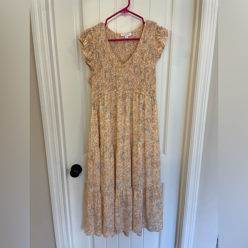 Tiered Ruffle Sleeve Boutique Midi Dress